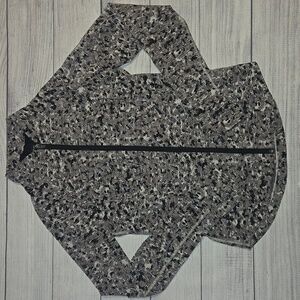 Athleta Salutation Textured Jacket Black/Gray/Purple Size S